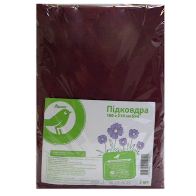 Підковдра АШАН поліестр, 180X210 см, 85 гр/м2